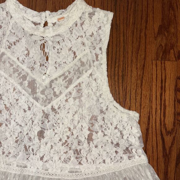 FREE PEOPLE Ladybird Lace Tank Size M - Picture 3 of 6